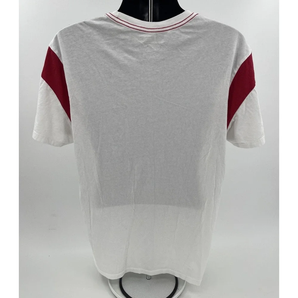 True Religion TShirt Mens SizeXL Short Sleeve Football Crew Neck Red White Black